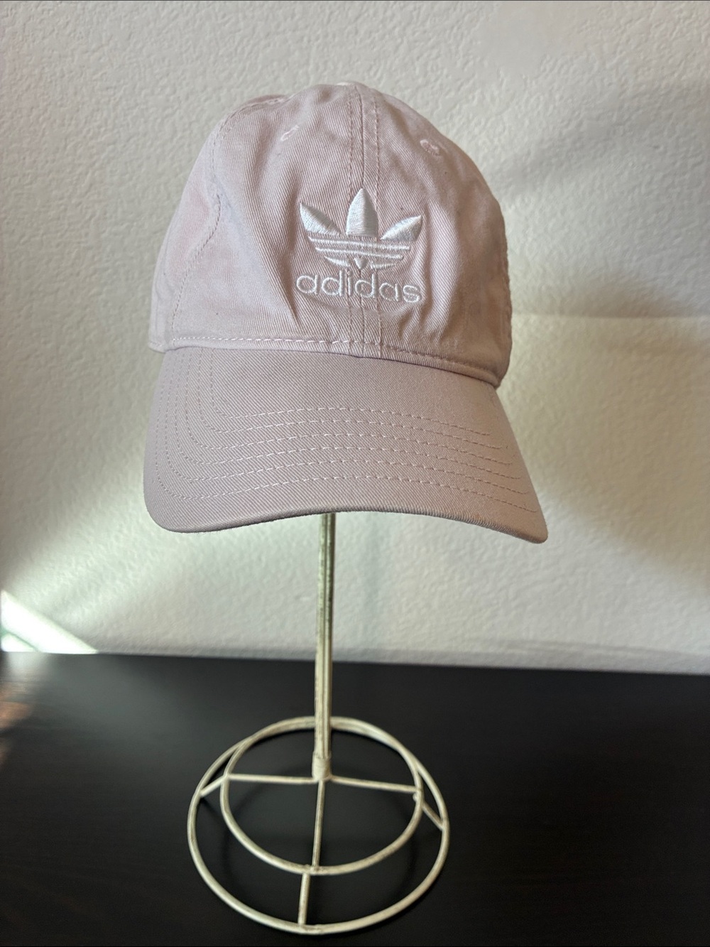 Dusty Pink Adidas Embroidered Logo 100% Cotton Adjustable Size